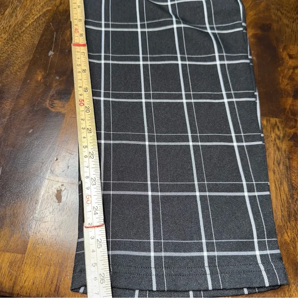 Grace Karin Black and White Dress Pants with Windowpane Pattern - Picture 2 of 8